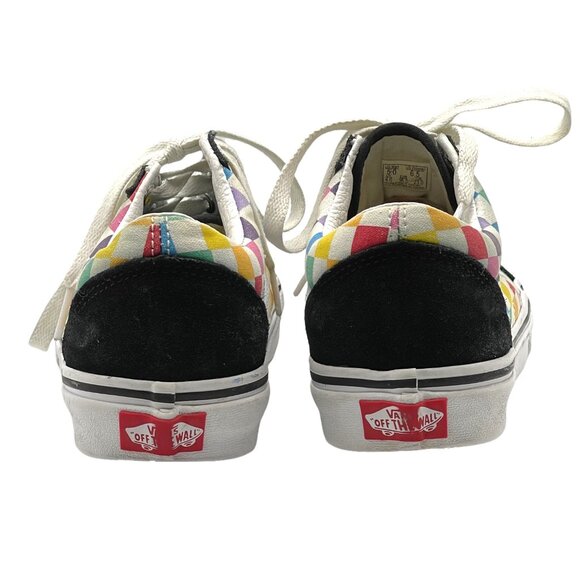 Vans Unisex Sneakers Off The Wall Rainbow Checkerboard Women's 6.5 Men's 5 - Picture 3 of 9